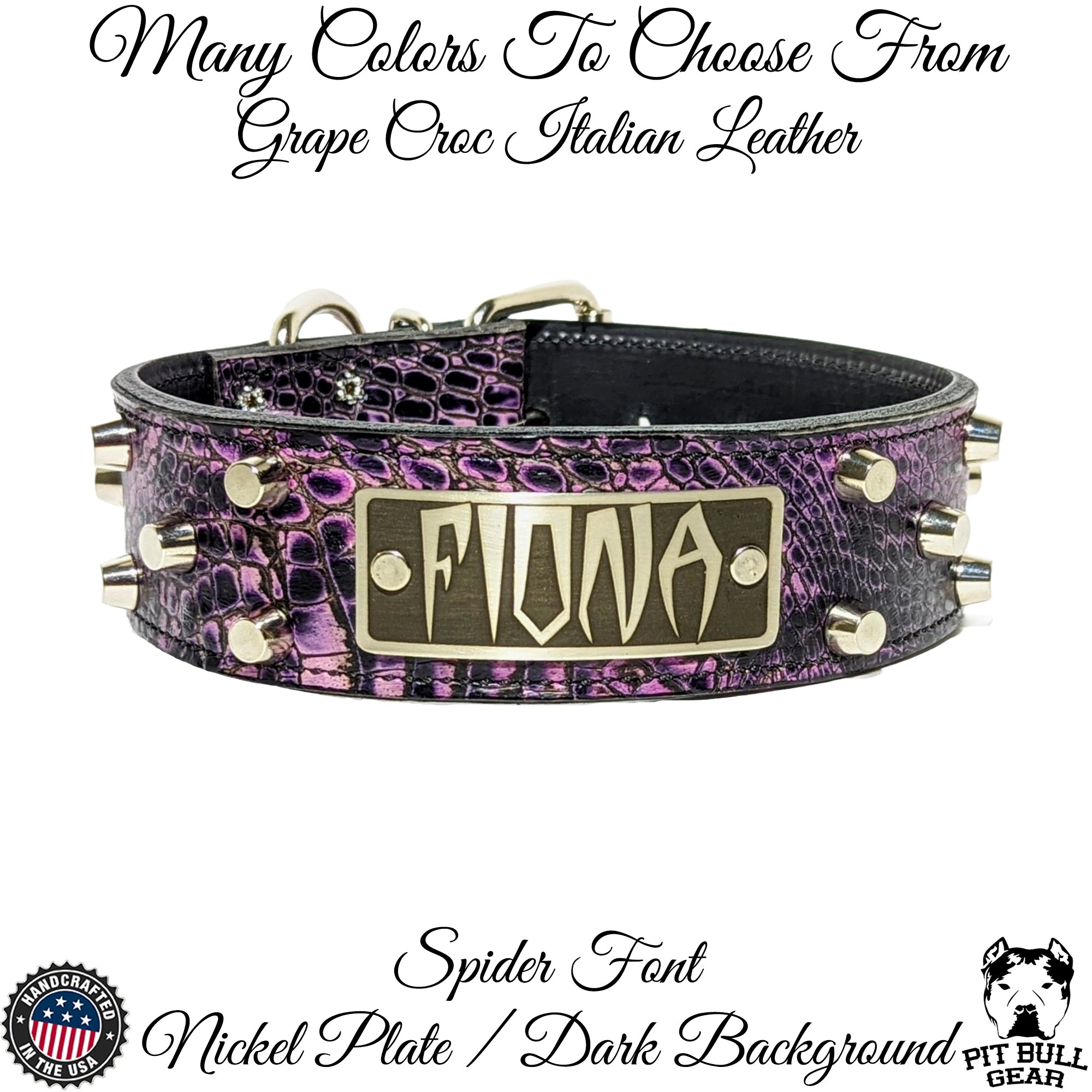 Personalized purple hotsell dog collar