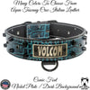 WN7 - 2" Personalized Leather Dog Collar with Bucket Studs & Gems