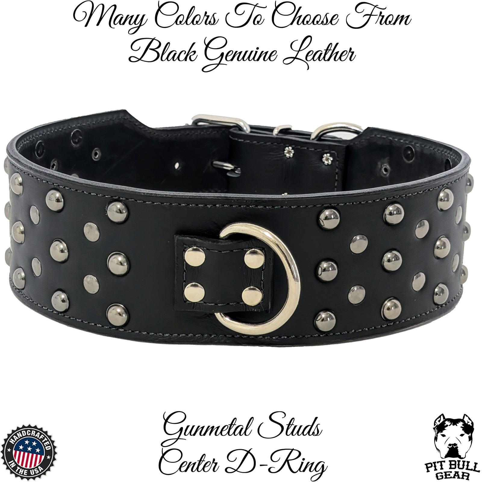 X5 - 3" Studded Leather Dog Collar