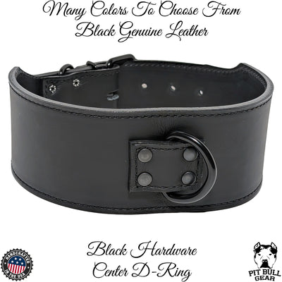 X1 - 3" Wide Leather Dog Collar