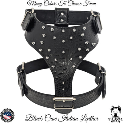 Y62 - Spiked Leather Dog Harness