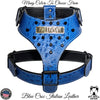 NH11 - Leather Dog Harness Personalized Name Plate and Bucket Studs