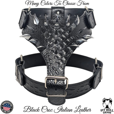 Y81 - Spiked Leather Dog Harness