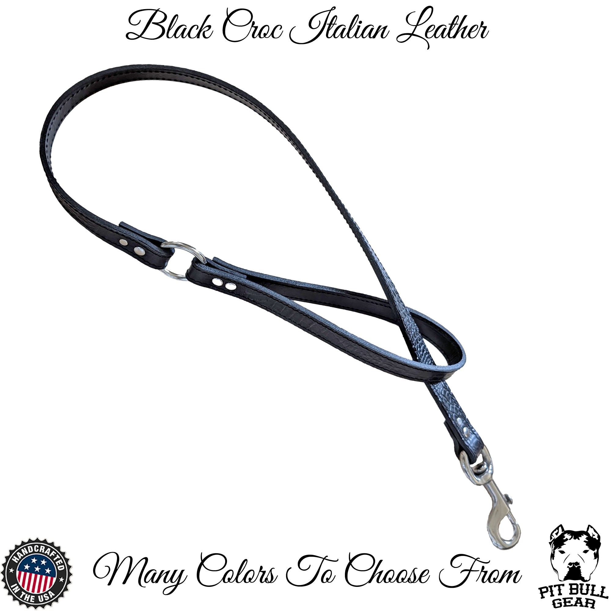 Leather Leash w/O-Ring at Loop Handle