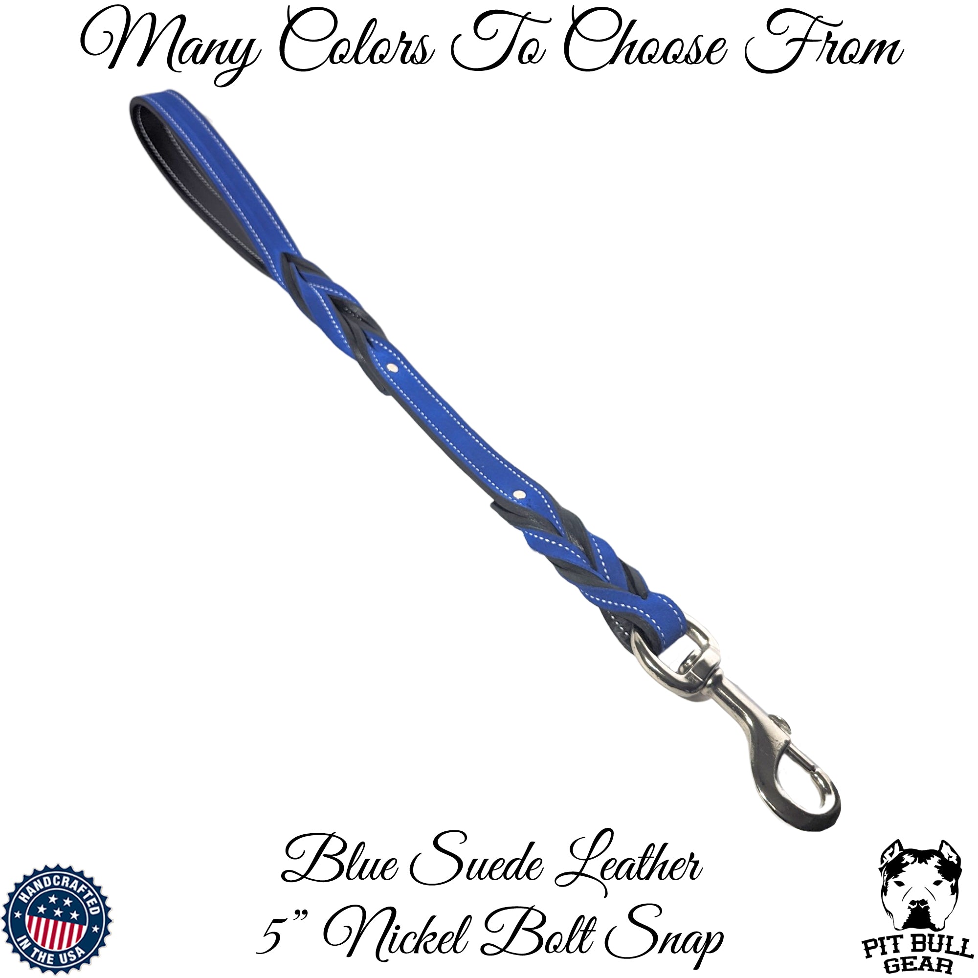 Twisted Leather Leash - 1" Wide