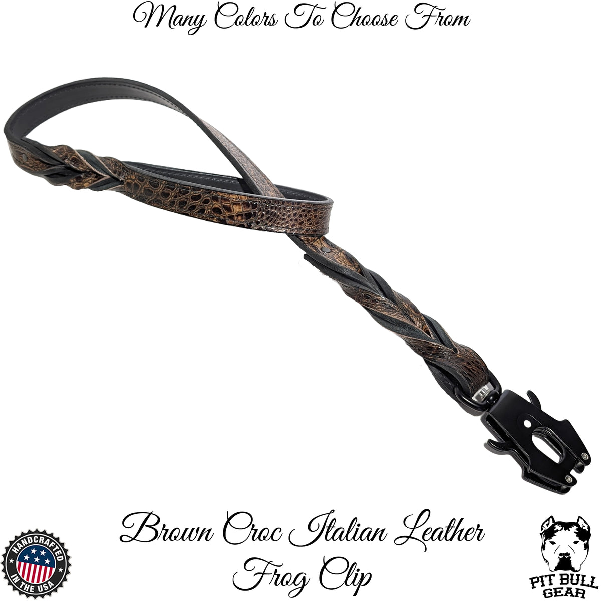 Twisted Leather Leash - 1&quot; Wide