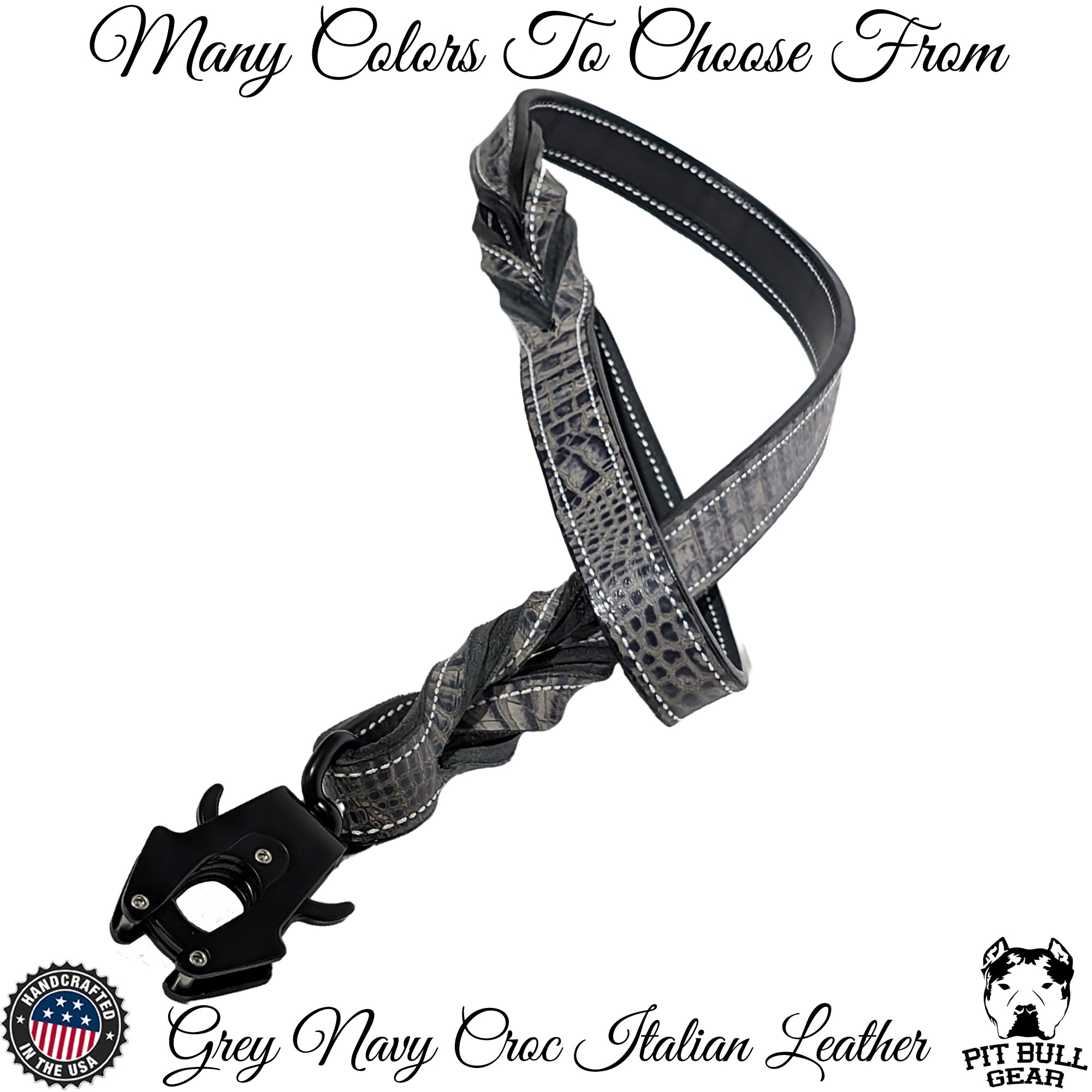 Twisted Leather Leash - 1" Wide