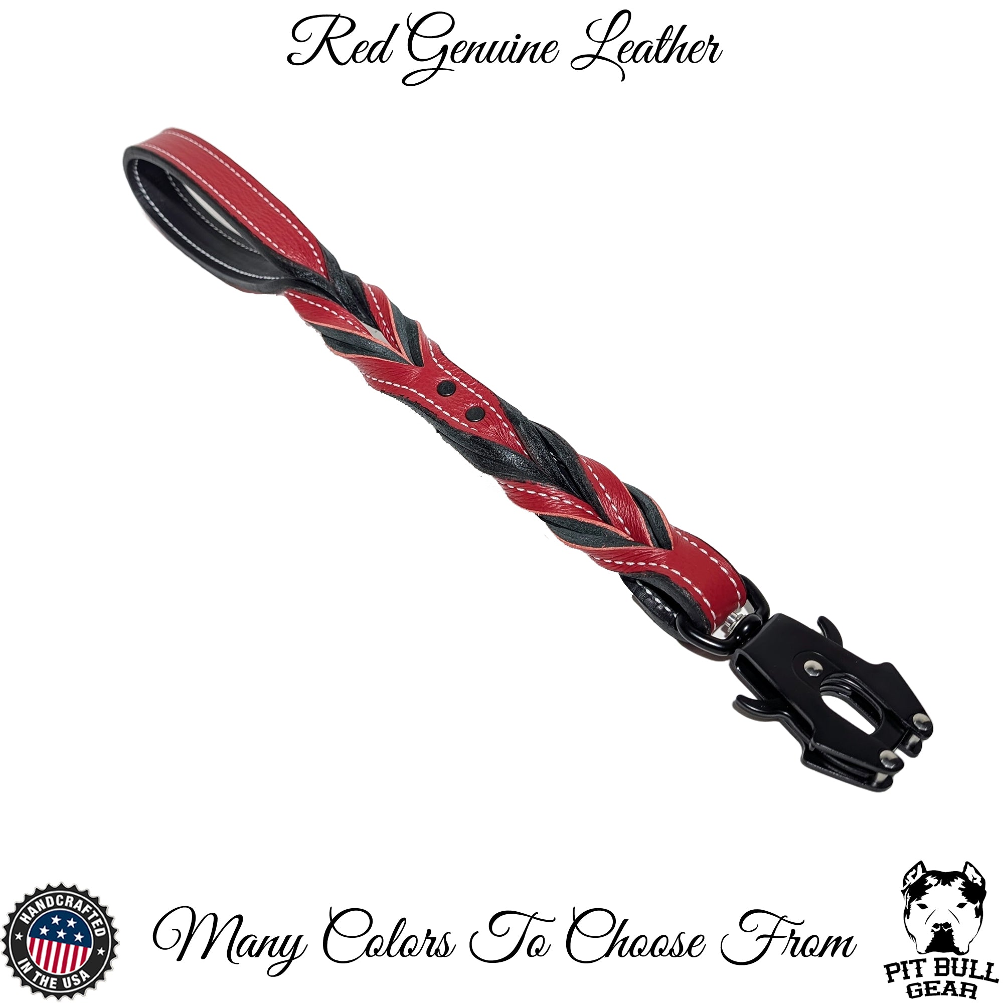 Twisted Leather Leash - 1" Wide