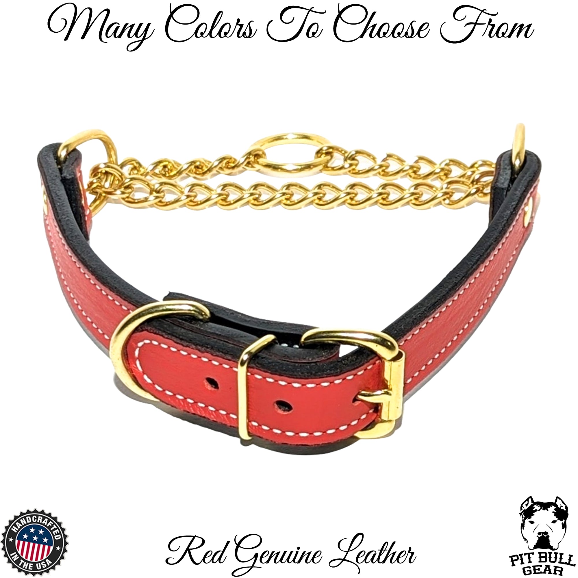 Leather martingale collar with buckle best sale