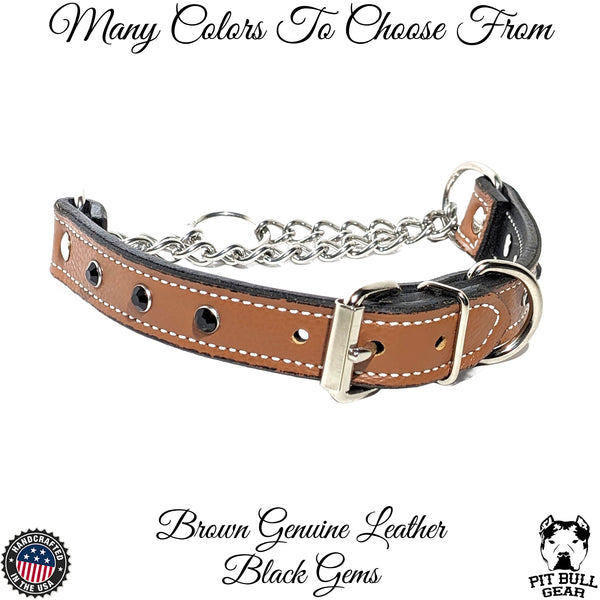 Martingale collar with 2024 chain and buckle