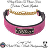 LM7N - 2" Wide Leather Martingale Dog Collar Personalized Name Plate