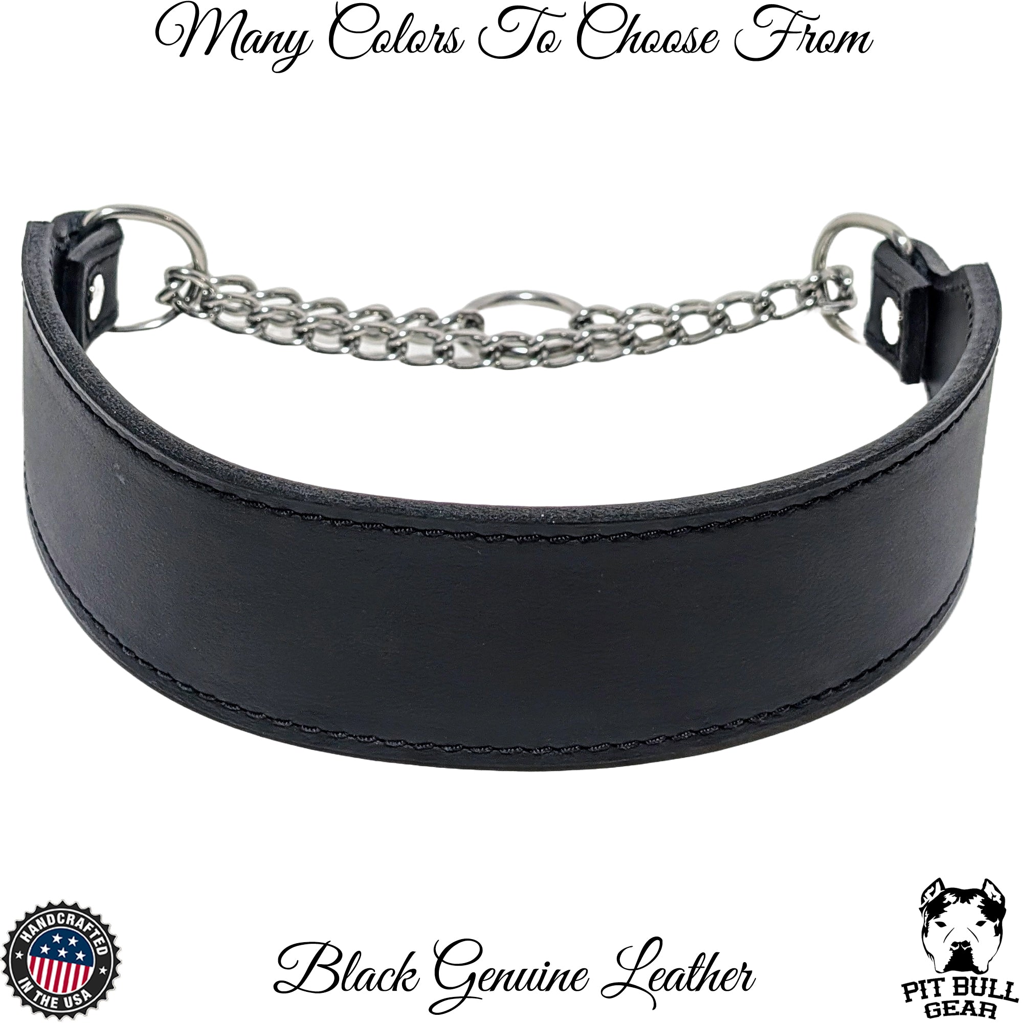 LM7 - 2" Wide Leather Martingale Collar