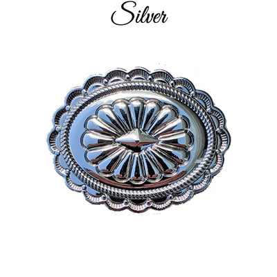 Concho - Southwest Style Oval Concho Silver