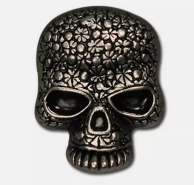 Concho - Floral Skull Head Screwback - (3 pack)