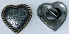 Concho -Sierra Heart Two Tone Conchos - (set of 2)