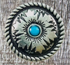 Concho - Southwest Round Turquoise Screwback Conchos - (4 pack)