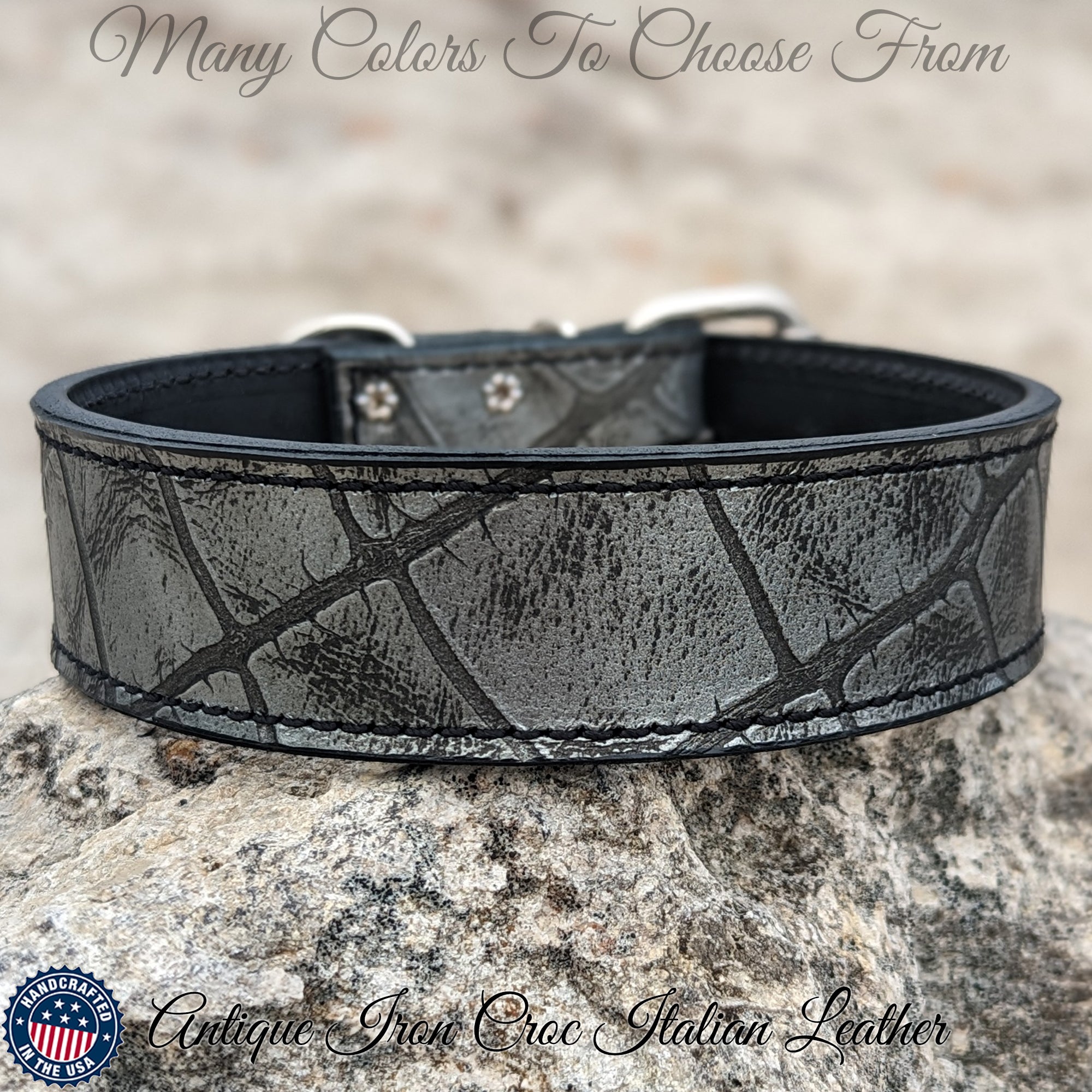 W1 - 2" Wide Leather Dog Collar