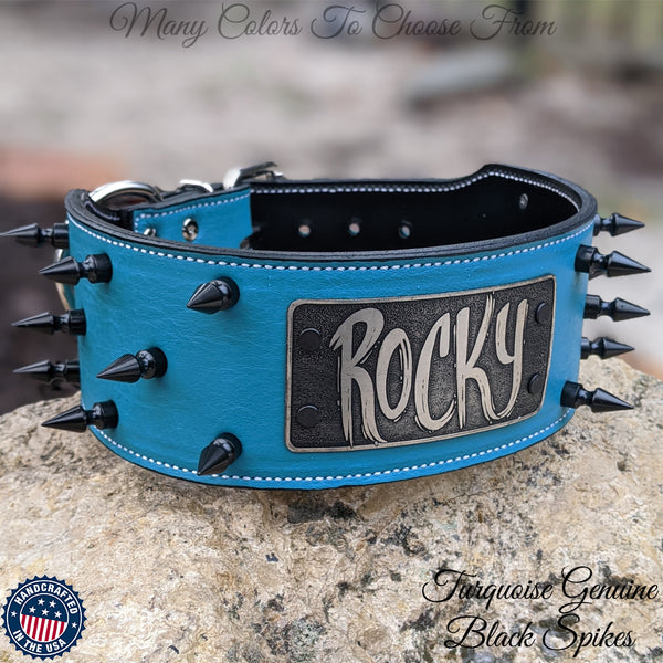 Custom spiked hotsell dog collars