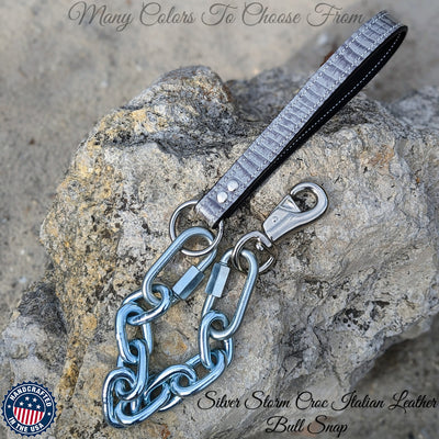 The Biker / Customized Version Bolt-Carabiner V-II with Samall Walletchain  / Anodized Blue