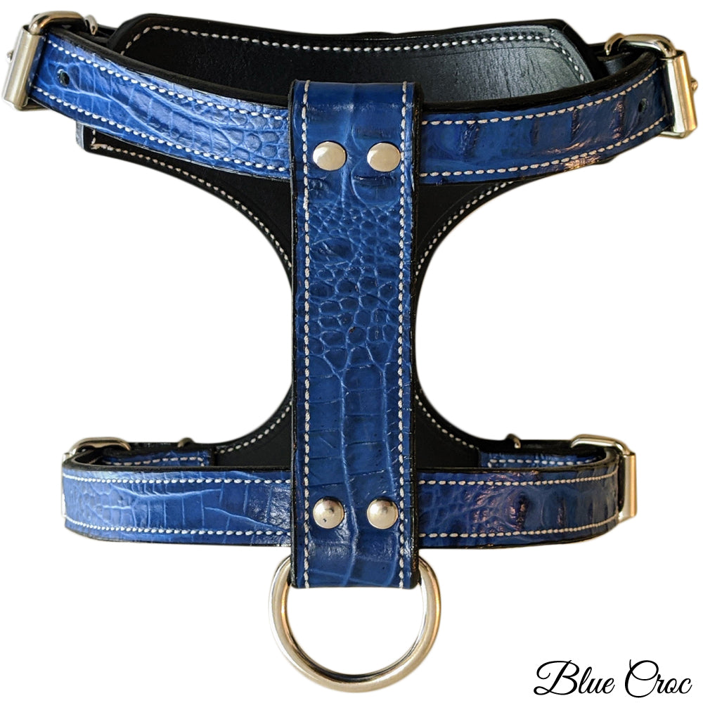 FBH4 - French Bulldog Personalized Military Leather Harness - Pit